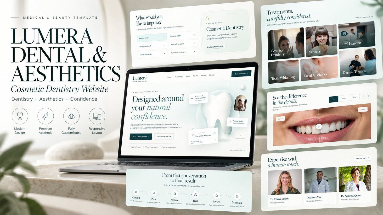 Lumera Dental & Aesthetics website template preview